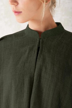 Cotton cardigan Chandrama Olive from Jyoti - Fair Works