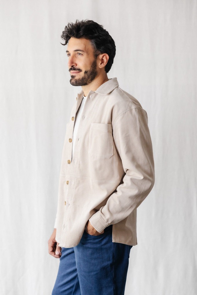 Organic Cotton Cord Shaket Kal Beige from Jyoti - Fair Works