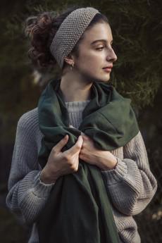 Sanavi Olive Cotton Scarf via Jyoti - Fair Works