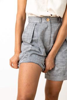 Cotton Shorts Dosti Light Grey via Jyoti - Fair Works