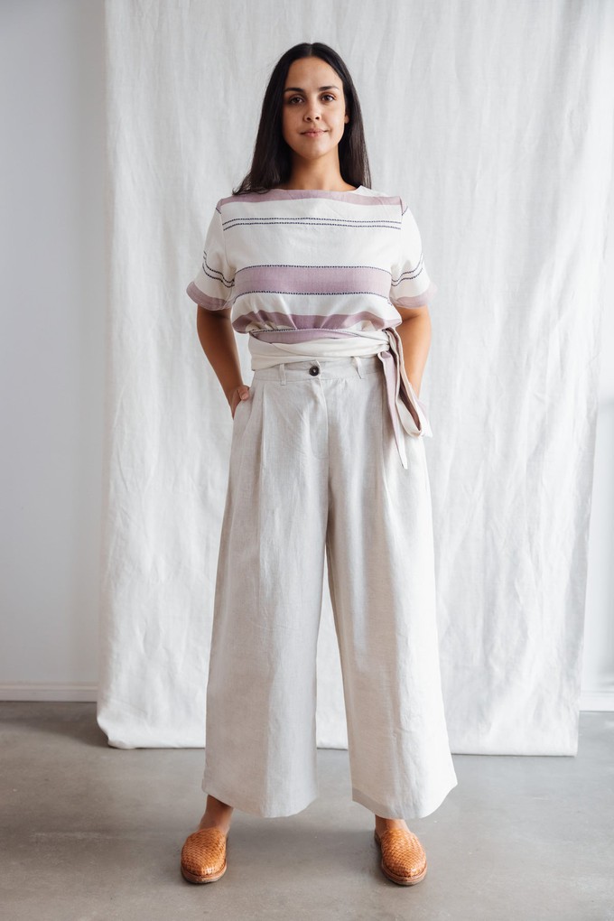 Hemp Culotte Awa Greige from Jyoti - Fair Works