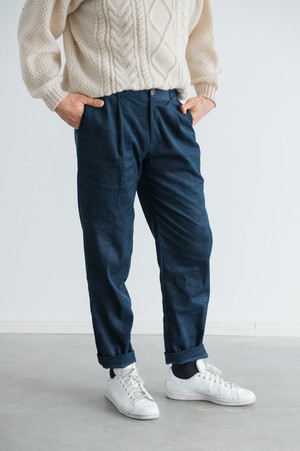 Organic cotton corduroy trousers Sameer night blue from Jyoti - Fair Works