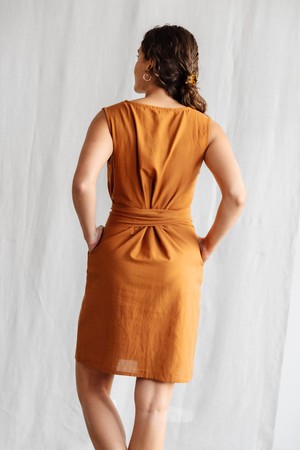 Cotton Dress Aarav Hazelnut from Jyoti - Fair Works