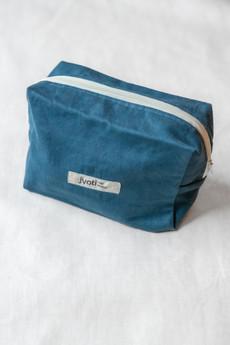 Cotton Toiletry Bag Snaan Ocean via Jyoti - Fair Works