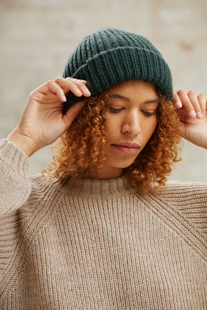 Baby Alpaca Hat Ayacucho Forest Green from Jyoti - Fair Works