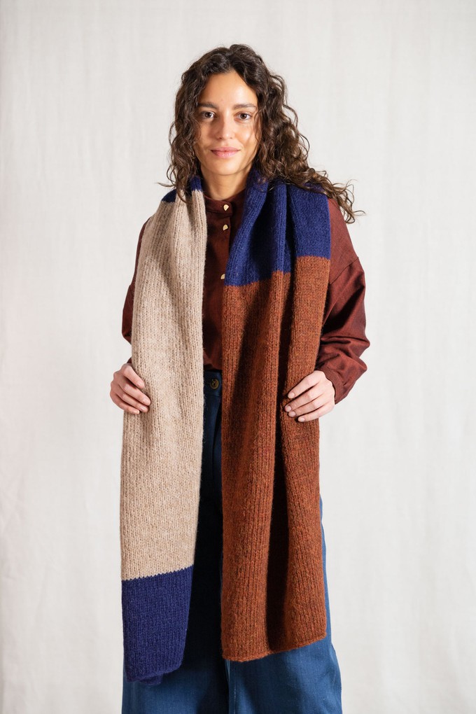 Baby-Alpaka Schal Tapabocas Colorblock from Jyoti - Fair Works