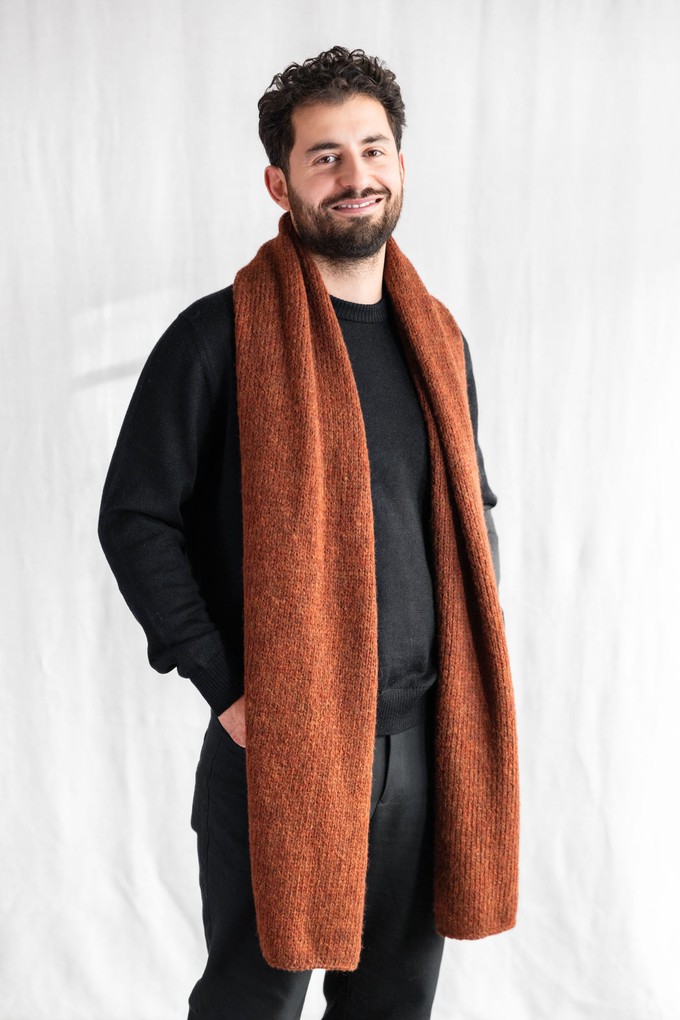 Baby-Alpaka Schal Tapabocas Kastanie from Jyoti - Fair Works