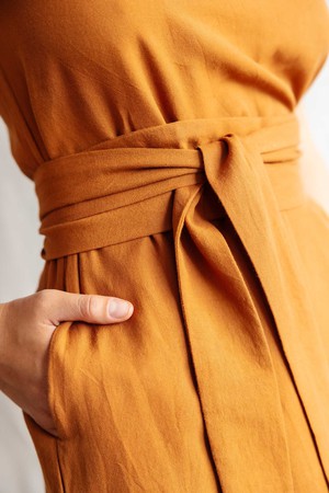 Cotton Dress Aarav Hazelnut from Jyoti - Fair Works