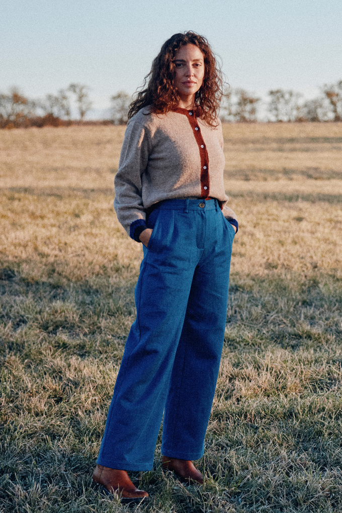 Organic cotton denim trousers Suhrutam Denim from Jyoti - Fair Works