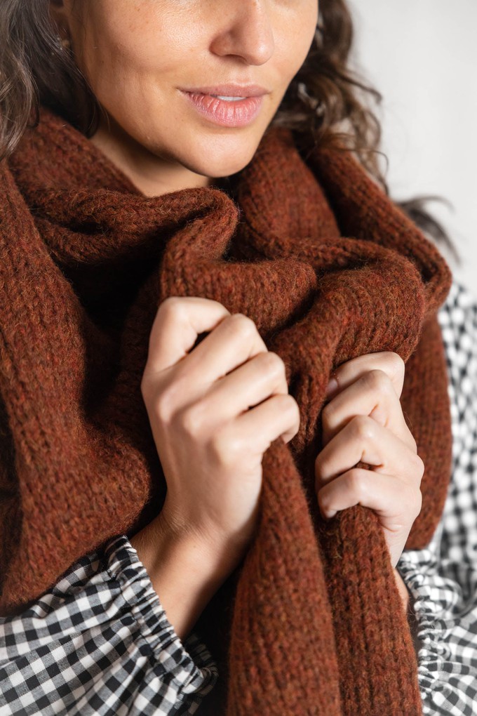 Baby-Alpaka Schal Tapabocas Kastanie from Jyoti - Fair Works