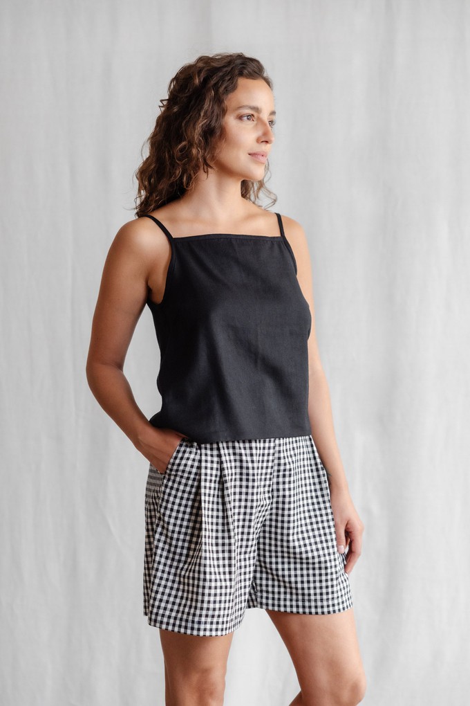Hemp/Tencel Tank Top Leyla Black from Jyoti - Fair Works