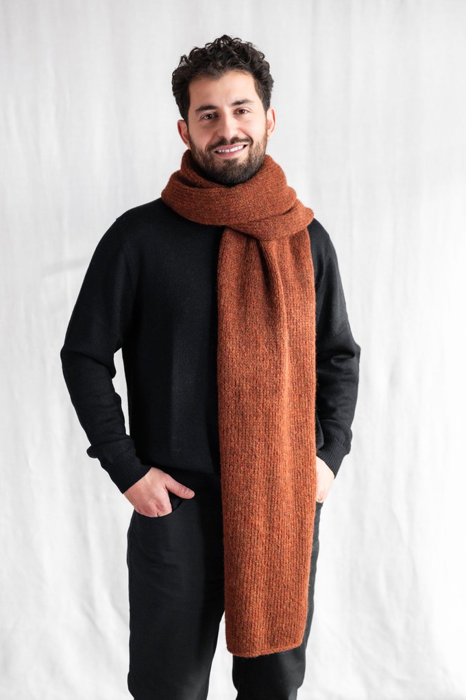 Baby-Alpaka Schal Tapabocas Kastanie from Jyoti - Fair Works