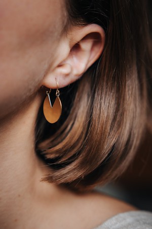 Earring Oppam Brass from Jyoti - Fair Works