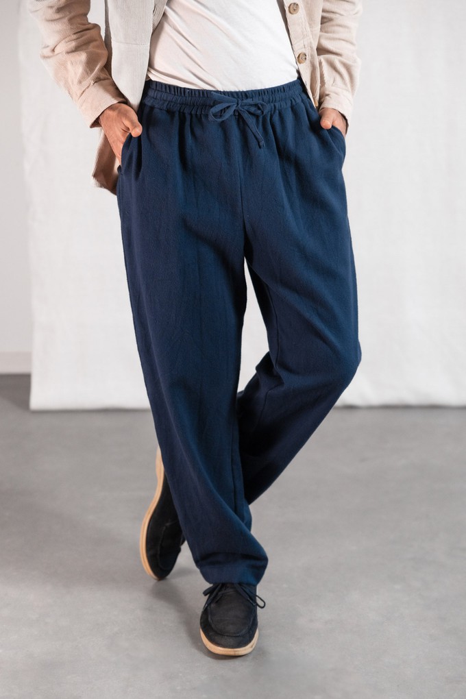 Organic cotton trousers Jhan blue-grey from Jyoti - Fair Works