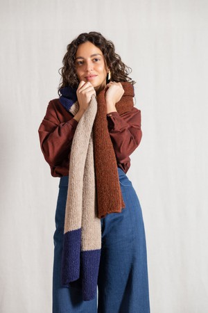 Baby-Alpaka Schal Tapabocas Colorblock from Jyoti - Fair Works