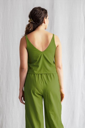 Organic cotton crop top Iya Basil from Jyoti - Fair Works