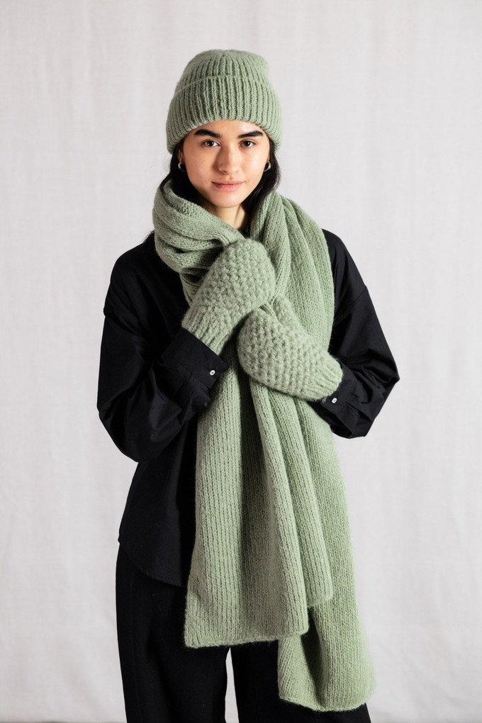 Baby-Alpaka Schal Tapabocas Mint from Jyoti - Fair Works