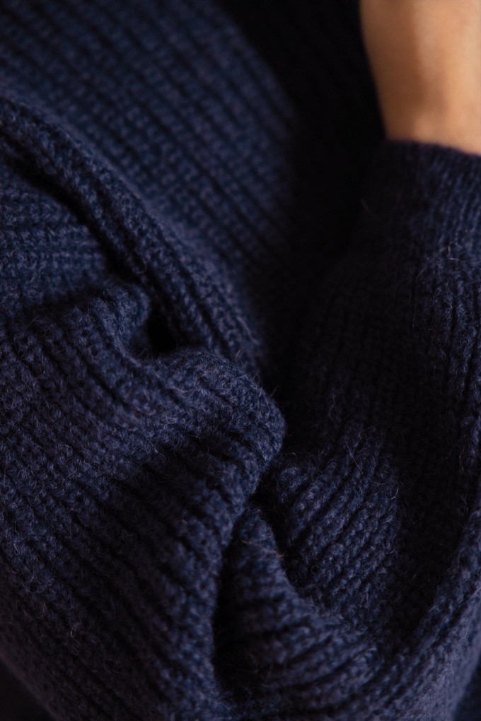 Baby-Alpaka Turtleneck Strickpullover Sabeti Blau from Jyoti - Fair Works