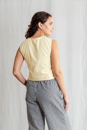 Organic cotton top Diyan lemon yellow from Jyoti - Fair Works