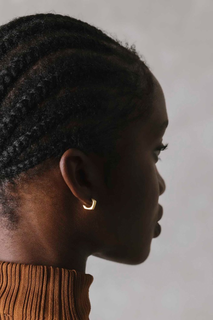 Maani brass stud earrings from Jyoti - Fair Works