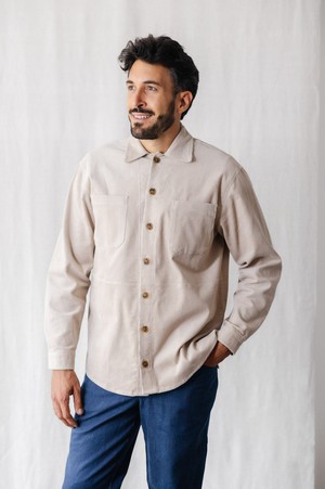 Organic Cotton Cord Shaket Kal Beige from Jyoti - Fair Works