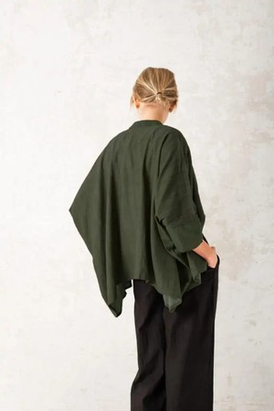 Cotton cardigan Chandrama Olive from Jyoti - Fair Works
