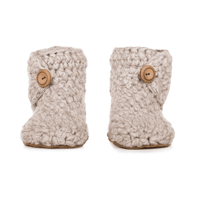 Extra Chunky Bamboo Wool Boot Slippers Chai from Kingdom of Wow!