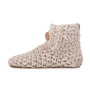 Extra Chunky Bamboo Wool Boot Slippers Chai from Kingdom of Wow!