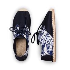 Blue Tribal Lace Up Espadrilles for Women via Kingdom of Wow!