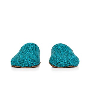 Glacier Teal Bamboo Wool Slippers from Kingdom of Wow!