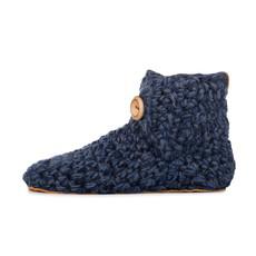 Extra Chunky Bamboo Wool Boot Slippers Midnight Blue via Kingdom of Wow!