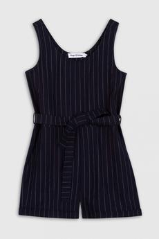 LOUISE PLAYSUIT | INDIGO STRIPE HEMP via Kings of Indigo