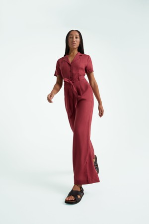 LEONOR JUMPSUIT | RUBY WINE from Kings of Indigo