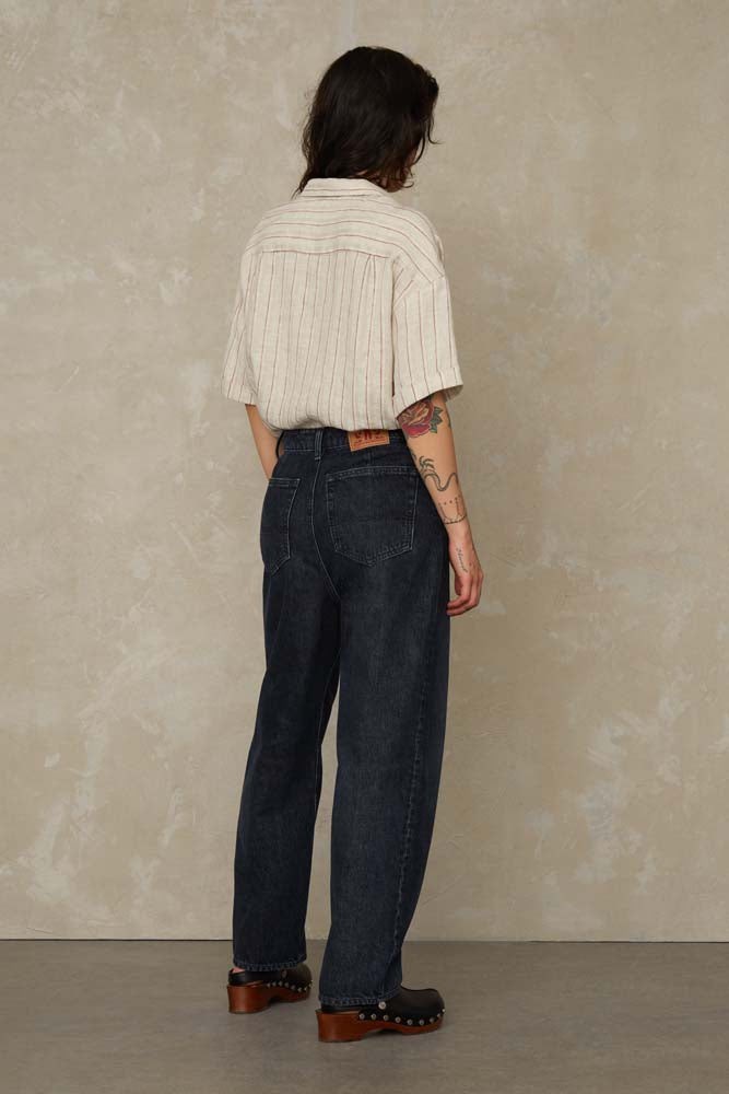 LEILA CROPPED | CLEAN BURGOS RECYCLED DARK from Kings of Indigo