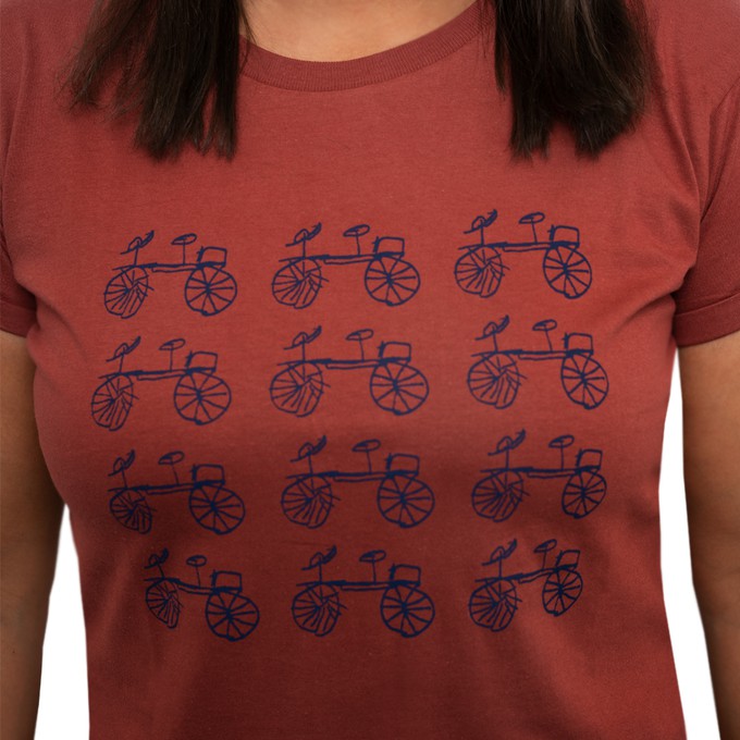 BAISIKELI Women Shirt Marsala from Kipepeo-Clothing