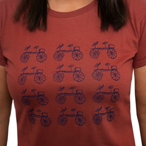 BAISIKELI Women Shirt Marsala from Kipepeo-Clothing