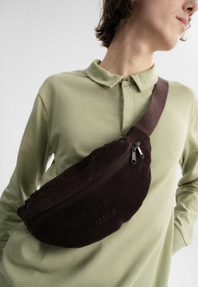 BHAVIN Corduroy Hip Bag by MELA - Walnut from KOMODO