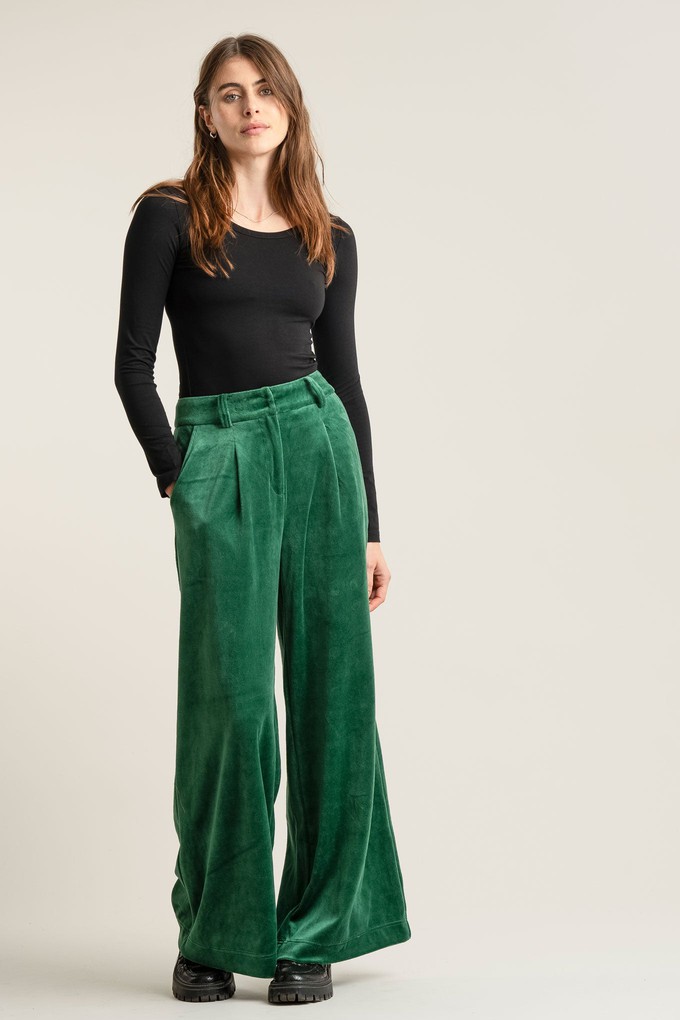 SOFIA Velvet Trouser - Green from KOMODO