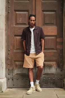 CALUM - Organic cotton shorts - Sand melange via KOMODO