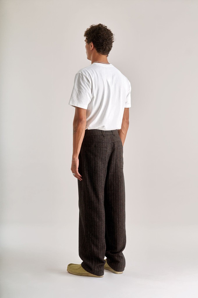 MAKULU Recycled Poly Wool Blend Trouser- Walnut from KOMODO