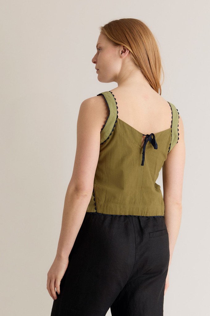 IRIS - Organic Cotton Patchwork Green Top from KOMODO