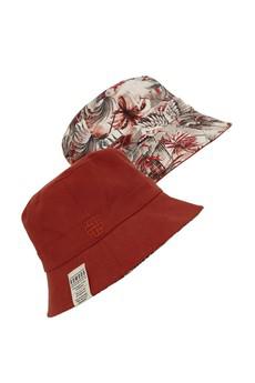 BUCKY REVERSABLE Organic Cotton Hat Tropic Red via KOMODO