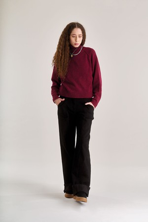 MILLIE Wool Jumper - Wine Red from KOMODO