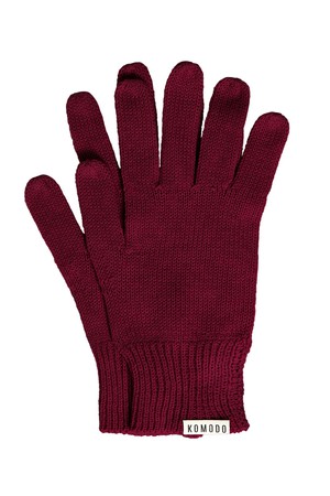 CITY - GOTS Organic Cotton Gloves - Wine Red from KOMODO