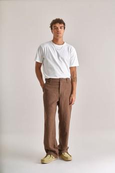 MAKULU Recycled Poly Wool Blend Trouser- Biscuit via KOMODO