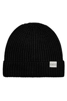 TOWN - GOTS Organic Cotton Beenie Hat Black via KOMODO