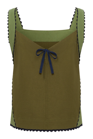 IRIS - Organic Cotton Patchwork Green Top from KOMODO