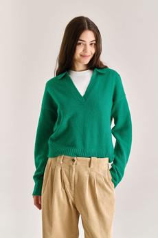 CONNIE Wool Top - Green via KOMODO