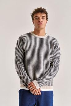 ARTHUR Merino Wool Jumper - Charcoal Stripe via KOMODO
