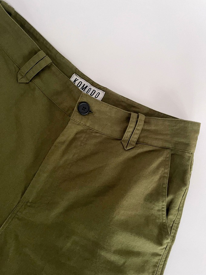 MAKULU - Organic Linen Cotton Trouser - Khaki from KOMODO